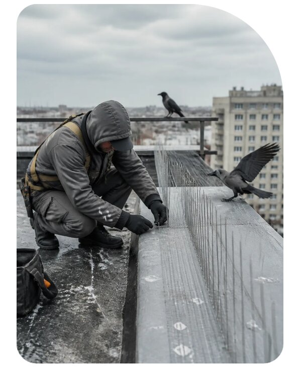 Защита от ворон под ключ в Элисте по цене от 5178 р. | Сенат-Элс